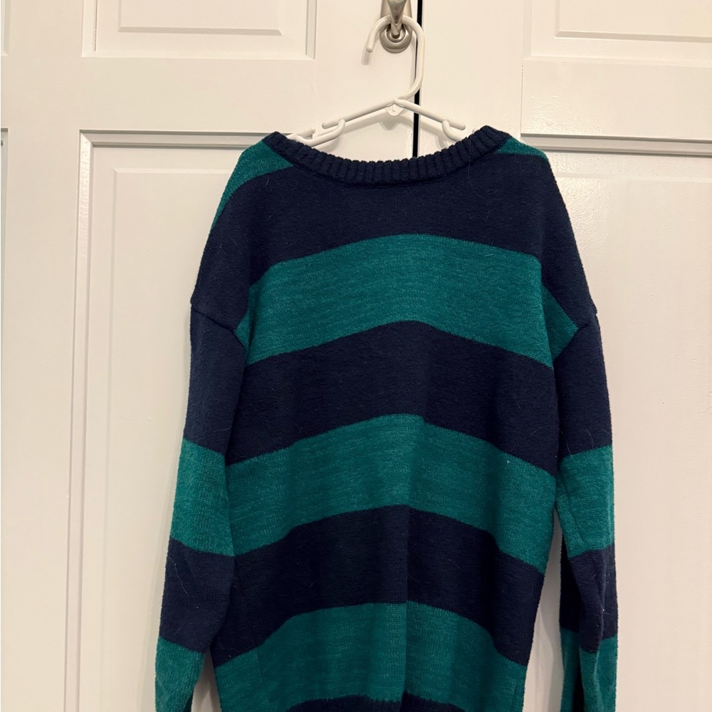 Wild Fable Navy and Teal Knit Sweater
